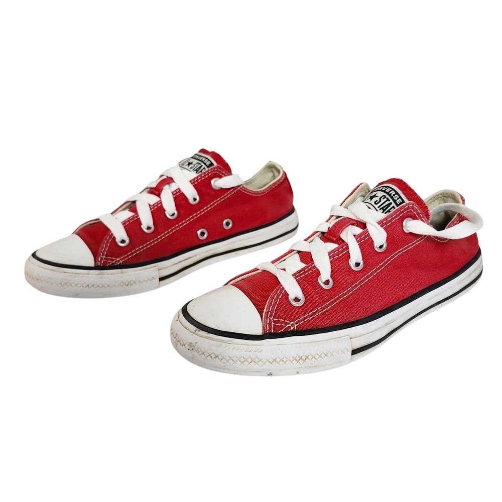 Converse All Star Low Top Red Canvas Sneakers Youth Size 3 Chucks, Kids, Casual